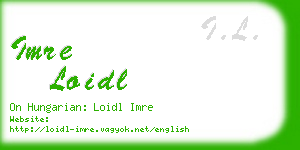 imre loidl business card